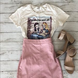 Pencil skirt knee length flair fitted form fitting